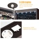 Lockable mirror jewelry cabinet in coffee with 5 LED lights, 6 drawers, and durable MDF for organized storage.