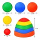Colorful 5-piece kids balance stepping stones set for coordination skills, made of durable PP plastic, suitable for.