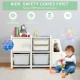 Toddler truck storage organizer in beige with 2 large bins and 2 drawers, perfect for kids' room organization.