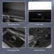 Close-up of the portable countertop dishwasher's dual spray arms and detachable filter for efficient cleaning.