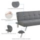 3-seat convertible sofa bed in breathable linen with high-density sponge, adjustable angles for versatile comfort.