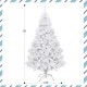 6 ft hinged artificial Christmas tree with thick branches and a sturdy metal stand, perfect for festive home decoration.