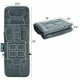 Foldable massage mat with heat, featuring 10 vibration motors, ideal for muscle relief at home or office.