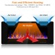 42-inch recessed electric fireplace with 12 flame colors, 750W/1500W heat settings, and remote control for easy use.