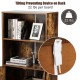2-tier retro bookshelf featuring 2 open shelves and a concealed compartment, designed for rustic home decor and easy.