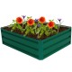 Raised garden bed with vibrant flowers, made of durable metal, ideal for vegetable and flower planting in outdoor.