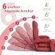 Red folding lazy floor chair with adjustable backrest, armrests, and pillow for comfortable lounging in any room.
