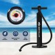 Manual inflatable pump with pressure gauge for quick inflation of inflatable paddle boards, ideal for water activities.