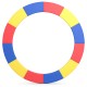 Multicolor trampoline replacement safety pad covering springs, made of waterproof PVC and PE for secure, long-lasting.