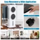 3-in-1 evaporative air cooler in white with 4 wheels, remote control, and 80° oscillation for effective cooling.