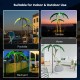 7 feet LED pre-lit palm tree decor with warm lights, perfect for indoor and outdoor use in patios and backyards.