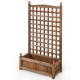 Free standing solid wood planter box with trellis, weather-resistant design for outdoor use, ideal for gardens and.