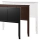 Flat panel headboard in black, made of sturdy pine wood and plywood, adjustable height for standard full size bed frame.