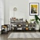 4-tier metal shoe rack with angled and flat shelves, perfect for entryways and maximizing shoe storage.