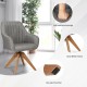Swivel accent chair with breathable linen, high-density sponge, and solid beech wood legs for versatile comfort and.