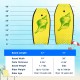 Bodyboard size chart showing 37" and 41" options with specifications for lightweight surfing and safety features.