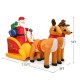 Inflatable Santa with double deer and sled, 7.5 feet long, waterproof fabric, perfect for Christmas yard decoration.
