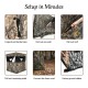 Setup process for the 3 Person Portable Surround View Tent featuring camouflage fabric and multiple windows for.