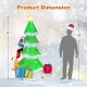 7-foot inflatable Christmas tree with Santa and dog, featuring LED lights and waterproof fabric for outdoor decoration.