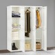 Foldable closet organizer with top shelf and multiple cubbies, perfect for efficient storage in living rooms or baby.