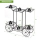 6-tier garden cart flower rack with a full-metal structure, ideal for indoor or outdoor plant display and storage.