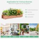 Wooden decorative raised garden bed made of natural fir, perfect for indoor or outdoor planting and enhancing window or.