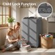 Compact gray 9.93 lbs full automatic washing machine with child lock function and 8 preset programs for versatile laundry needs.