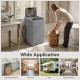 Compact gray full automatic washing machine with stainless steel tub, ideal for laundry rooms, dorms, RVs, and apartments.