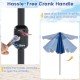 Navy 9 FT patio umbrella with crank handle and push button tilt, featuring a vented top for stability and easy.
