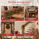 9 FT pre-lit artificial cypress Christmas garland with 50 LED lights, ideal for decorating fireplace, door, or.