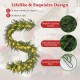 9 FT pre-lit artificial cypress Christmas garland with 50 warm white LED lights and 130 realistic branch tips for.