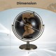 9-inch metallic black world globe with a sturdy metal stand, featuring high-definition geographic details and a time.