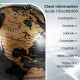 9-inch metallic black world globe with golden details, featuring a sturdy metal stand and high-definition geographic.
