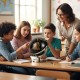 9-inch metallic black world globe with golden details, showcasing geographic features, ideal for educational use.