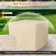 Protective PVC cover for 9-piece outdoor PE rattan wicker sectional sofa and gas fire pit table, waterproof and.