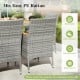 Mix gray PE rattan dining chairs with ergonomic design, fade resistance, and sun protection for outdoor dining.