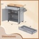 Rolling kitchen island cart in gray with spacious countertop, large drawer, and adjustable shelf for organized storage.