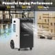 154 Pints commercial dehumidifier with pump, 265 CFM airflow, ideal for spaces up to 7000 sq.ft, featuring wheels for.