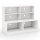 White entryway shoe cabinet featuring 4-cube storage, 2 compartments, and anti-tipping kits for safety and organization.