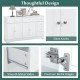 Buffet sideboard with sleek knobs, premium metal hinges, and smooth slides, featuring spacious countertop and ample.