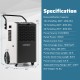 154 Pints commercial dehumidifier with pump, 265 CFM airflow, designed for large spaces up to 7000 sq.ft.
