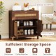 Sideboard storage cabinet with rattan doors, large drawer, and double-door cabinet for organized kitchen essentials.