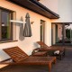 Wall-mounted 8ft tan sun shade umbrella with aluminum frame, perfect for outdoor patios and space-saving design.