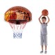 Wall mounted basketball hoop with 29" polypropylene backboard and two nylon nets, ideal for indoor and outdoor play.