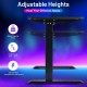 Electric standing gaming desk with adjustable height, carbon fiber texture, and noiseless motor for a comfortable.