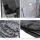 Detail of the 2 Person Waterproof Sleeping Bag showing the interior pocket, zipper, and drawstring for warmth.