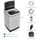 Top view of the Full-Automatic Washing Machine in gray, featuring a stainless steel inner barrel and clear control.
