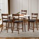Counter height chair showcasing a sturdy rubber wood frame and soft PVC leather seat for lasting comfort and style.