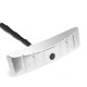 Large aluminum blade of a telescoping snow roof rake, adjustable from 6.2 ft to 21 ft for safe snow removal.