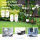 3-tier metal plant stand shelf with sturdy steel frame, powder-coated finish, ideal for outdoor use in gardens or.